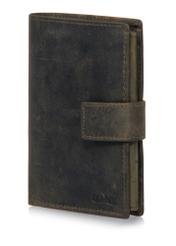 Khaki leather men's wallet PORMS-0543-54(W23)-06