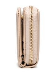 Beige small women's wallet POREC-0399A-81(Z25), product view from the side on a white background.