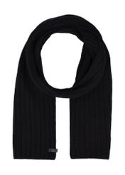 Black men's wool scarf SZAMT-0030-99(Z25), front product view on white background.