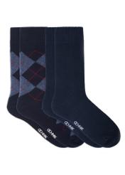 Set of long men's socks ZESMT-0067-00(Z26), front view of the set on a white background.