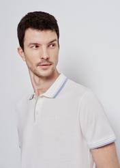 White men's polo shirt POLMT-0069-11(W24)-01