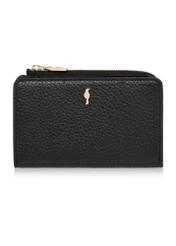 Women's black leather wallet PORES-0904-99(W24)-01