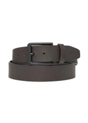 Men's brown leather belt PASMS-0280-1H(W26) - front product view, on white background.