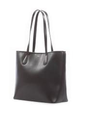 Brown women's shopper bag TOREC-1235-1H(W26), diagonal product view on white background.