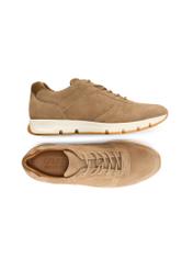 Beige suede men's shoes BUTYM-0541-1B(W26), top view of the product on a white background.