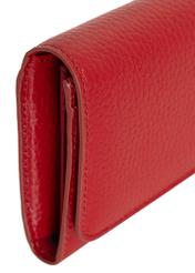 Large red leather women's wallet PORES-0893E-41(Z24)-06