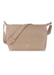 Women's leather handbag in beige TORES-0984-81(W24)-01