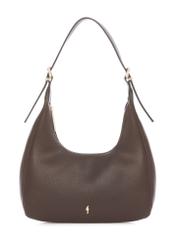 Brown small women's handbag TOREC-1239-1I(W26) - front product view, on white background.