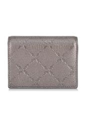 Women's small silver leather wallet PORES-0872-92(Z23)-04