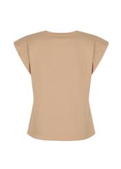 Beige Women's Basic T-shirt TSHDT-0085-80(W22)-04