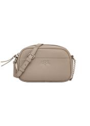 Small women's handbag in cool beige color TOREC-1285-1K(Z26), product view from the front on a white background.