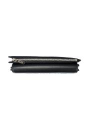 Black large women's wallet with logo POREC-0361A-99(W25)