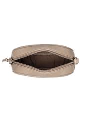 Beige small women's handbag TOREC-1285-1B(Z26) - product view from above, on a white background.