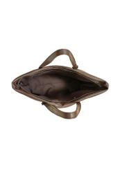 Large brown women's shopper handbag TOREC-1067-89(Z25), product view from the inside on a white background.