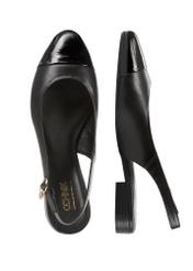 Leather black ballet flats BUTYD-1052A-99(W26), top view of the product on a white background.