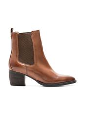 Women's leather Chelsea boots with a block heel BUTYD-1184-99(Z25), product view from the side on a white background.