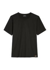 Black women's T-shirt TSHDT-0143-99(Z25), front product view on white background.