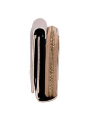 Gold leather women's wallet PORES-1027-2X(Z26), side view of the product on a white background.