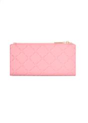 Pink large women's wallet POREC-0406-5B(W26) - product view from the back, on a white background.