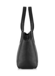 Women's black natural leather handbag TORES-0938-99(Z23)-03