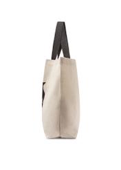 Cream cotton bag TOREN-0136-0C(W26) - side view of the product, on a white background.