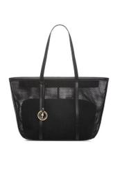 Large mesh women's handbag TOREC-1149-99(W26), front product view on white background.