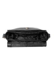 Black leather women's postbag TORES-1008-99(W24)-05