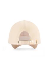 Beige unisex baseball cap CZALT-0001-1B(W26) - back view of the product, on a white background.