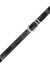 Black leather women's belt PASDS-0326-99(W25)-04