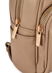 Beige leather women's backpack TORES-1089A-1B(W26)