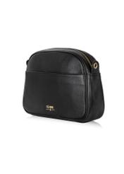 Women's black leather shoulder bag TORES-0806B-99(W24)-02