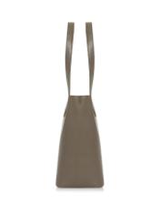 Large beige leather shopper bag TORES-0971-80(Z24)-03