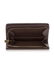 Brown women's croco wallet POREC-0353A-90(Z25) - top view of the product on a white background.