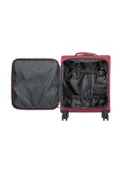 Small suitcase on wheels WALNY-0045-4B-19(W26), product view inside on white background.