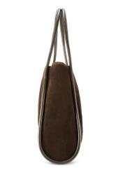 Brown suede large women's handbag TORES-1250-1I(W26)