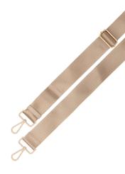 Beige leather shopper bag TORES-1342-1B(Z26), close-up view of the strap on a light background.