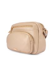 Women's shoulder bag in camel color TOREC-1123-1D(W26), diagonal product view on a white background.