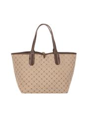 Reversible women's handbag with monogram TOREN-0359-1B(Z26), front view on a white background.