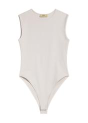 Light beige women's bodysuit BODYT-0002-80(Z25), front product view on white background.