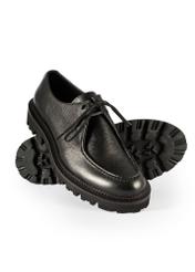 Black men's leather shoes BUTYM-0524-9I(Z26), diagonal product view on white background.