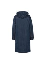 Navy blue women's parka with hood KURDT-0164-69(W19)-04