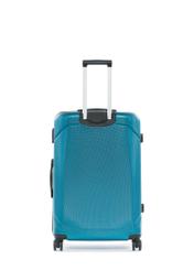 Large suitcase on wheels WALPC-0014-7B-28(W26), product view from the back on a white background.