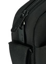 Black men's pouch TORMN-0366-99(Z25), close-up of product detail, view on white background.