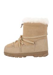 Women's snow boots in cool beige color BUTYD-1315-1K(Z26), side view of the product on a white background.