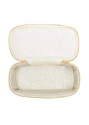 Cream women's cosmetic bag TOREC-1197-0A(W26), product view inside on white background.