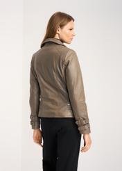 Women's double-breasted leather jacket KURDS-0382-1246(Z22)-04