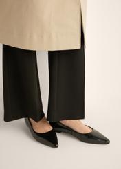 Women's black leather ballerinas BUTYD-1308-99(Z26)