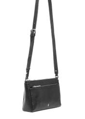Black leather women's handbag TORES-0982D-99(Z25), product view with strap on white background.