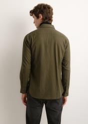 Men's green shirt KOSMT-0299A-8B(Z26)