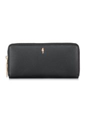 Large black leather women's wallet PORES-0800C-99(Z23)-01